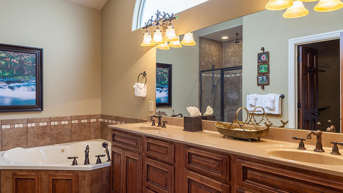 the cliffs at long creek home master bath