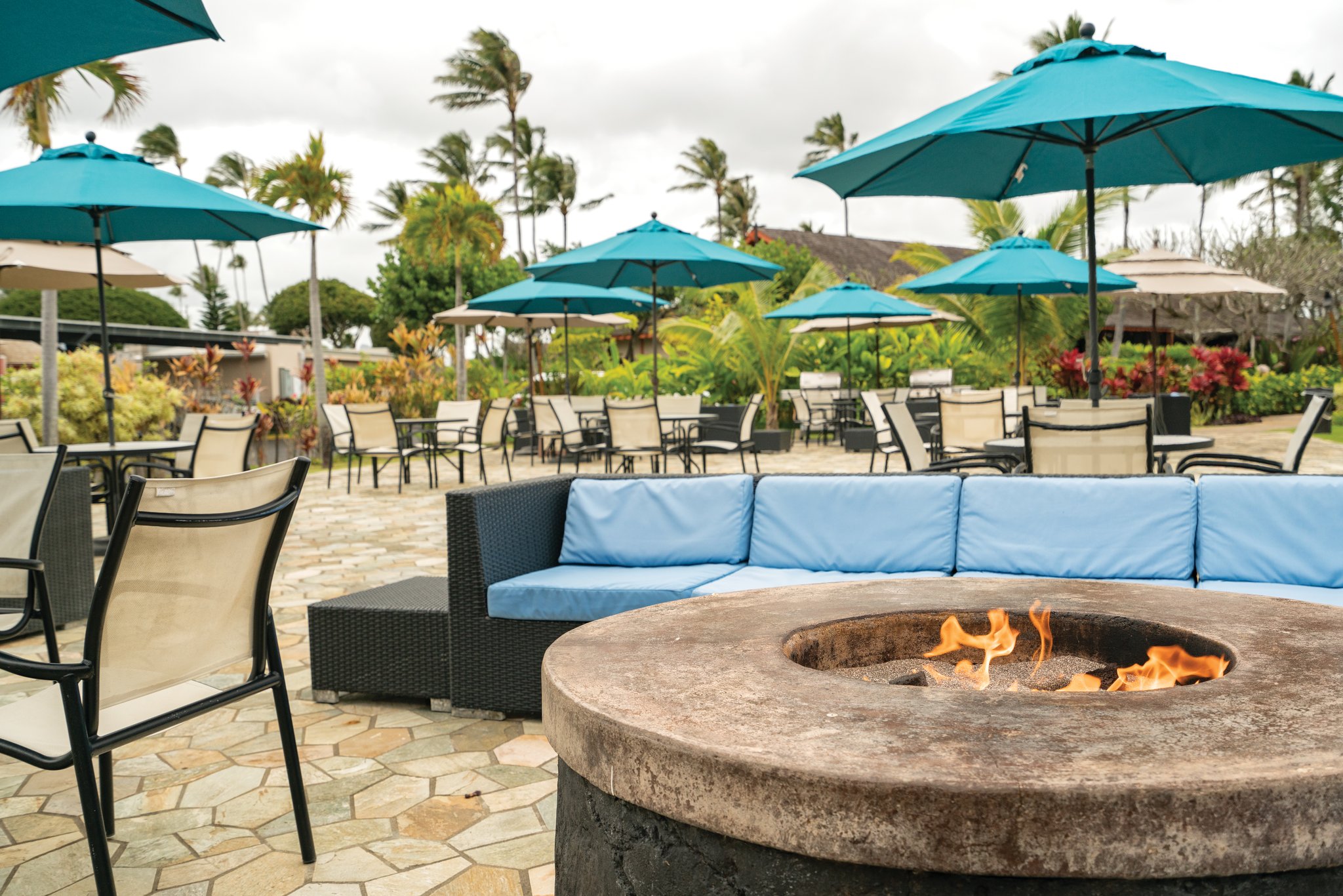 firepit on patio