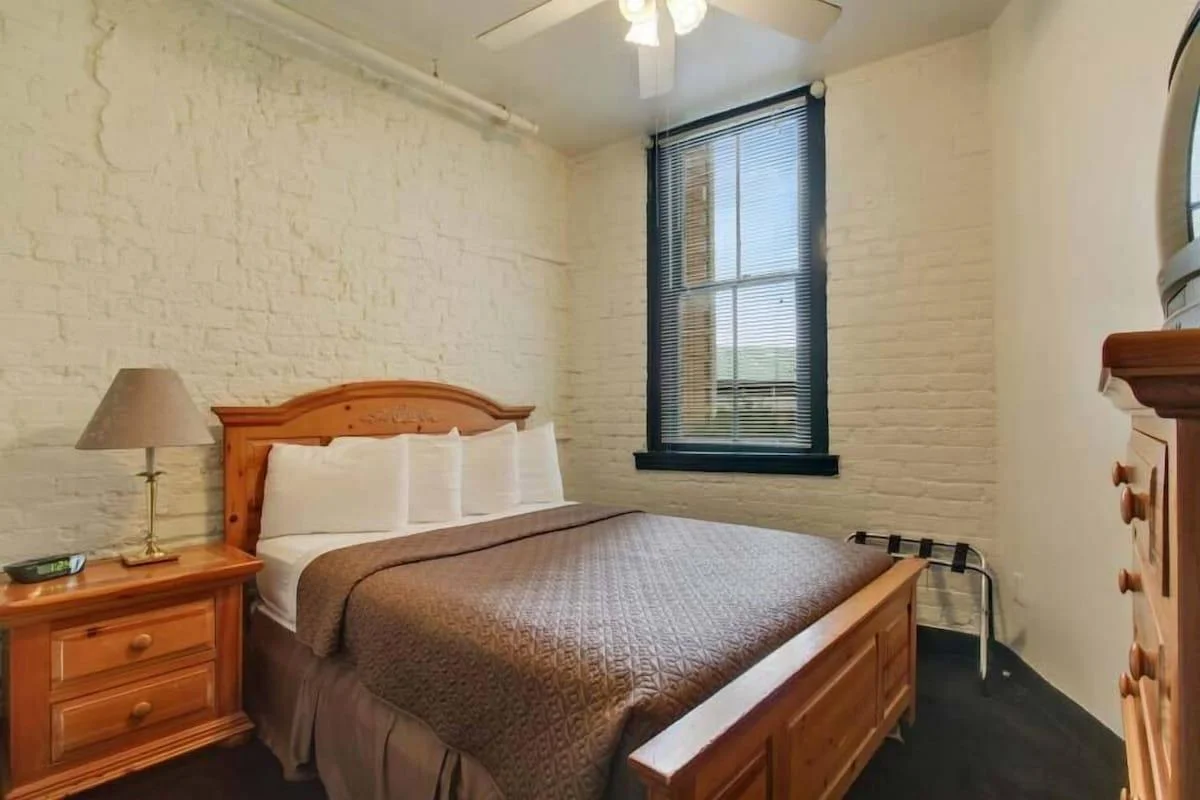 White Brick Bedroom