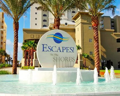 Escapes! To The Shores sign