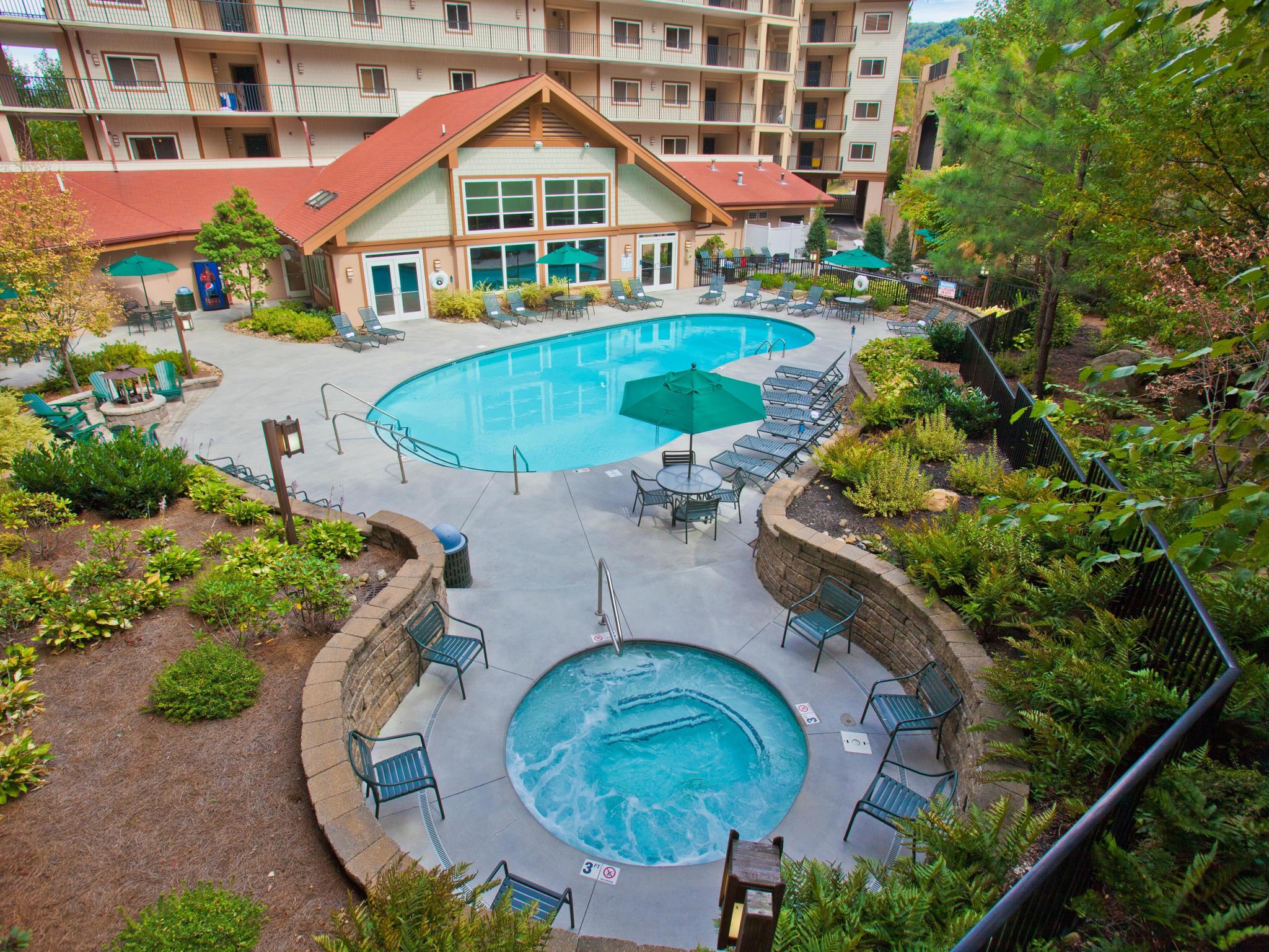 pool and hot tub