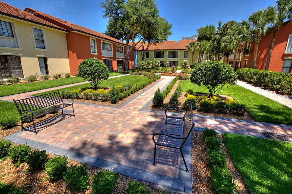 resort courtyard