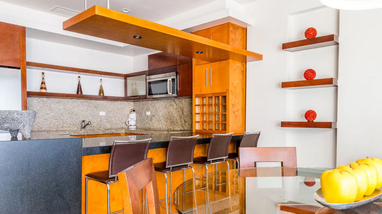 Rosarito Beach Vacation Suites Dining Area and Kitchen