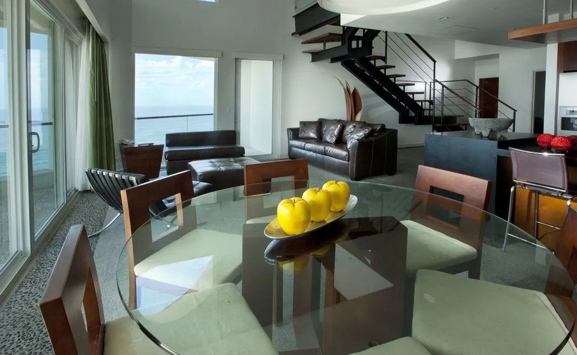 Rosarito Beach Vacation Suites Living and Dining Area