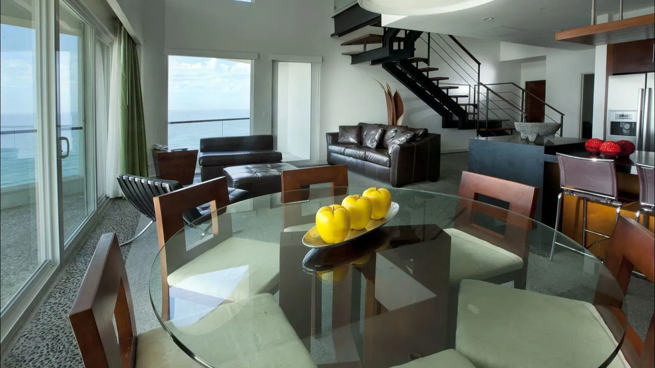Rosarito Beach Vacation Suites Living and Dining Area