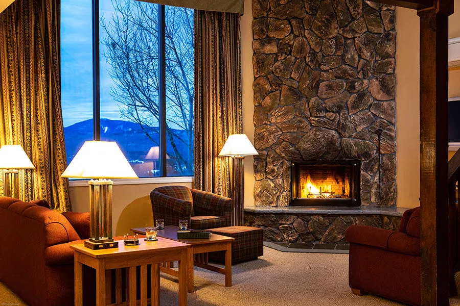 fireplace in living room