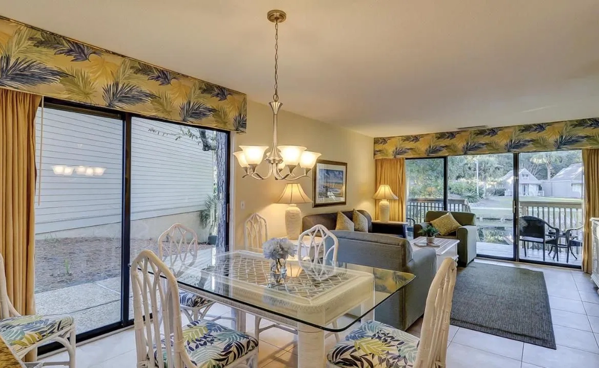 dining and living room area