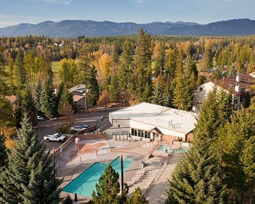 outdoor pool area