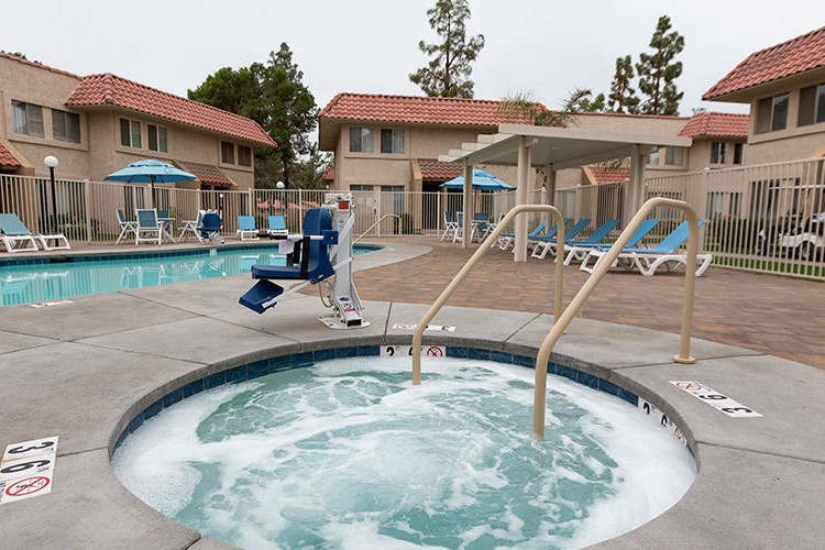 hot tub area