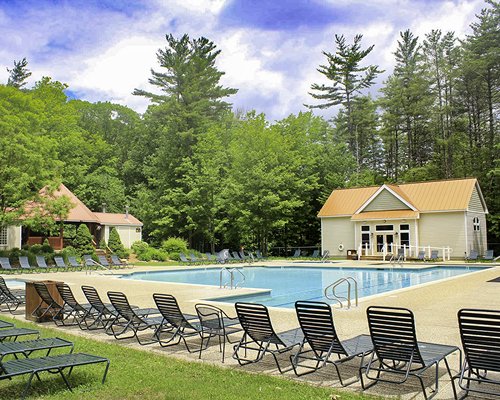 outdoor pool area