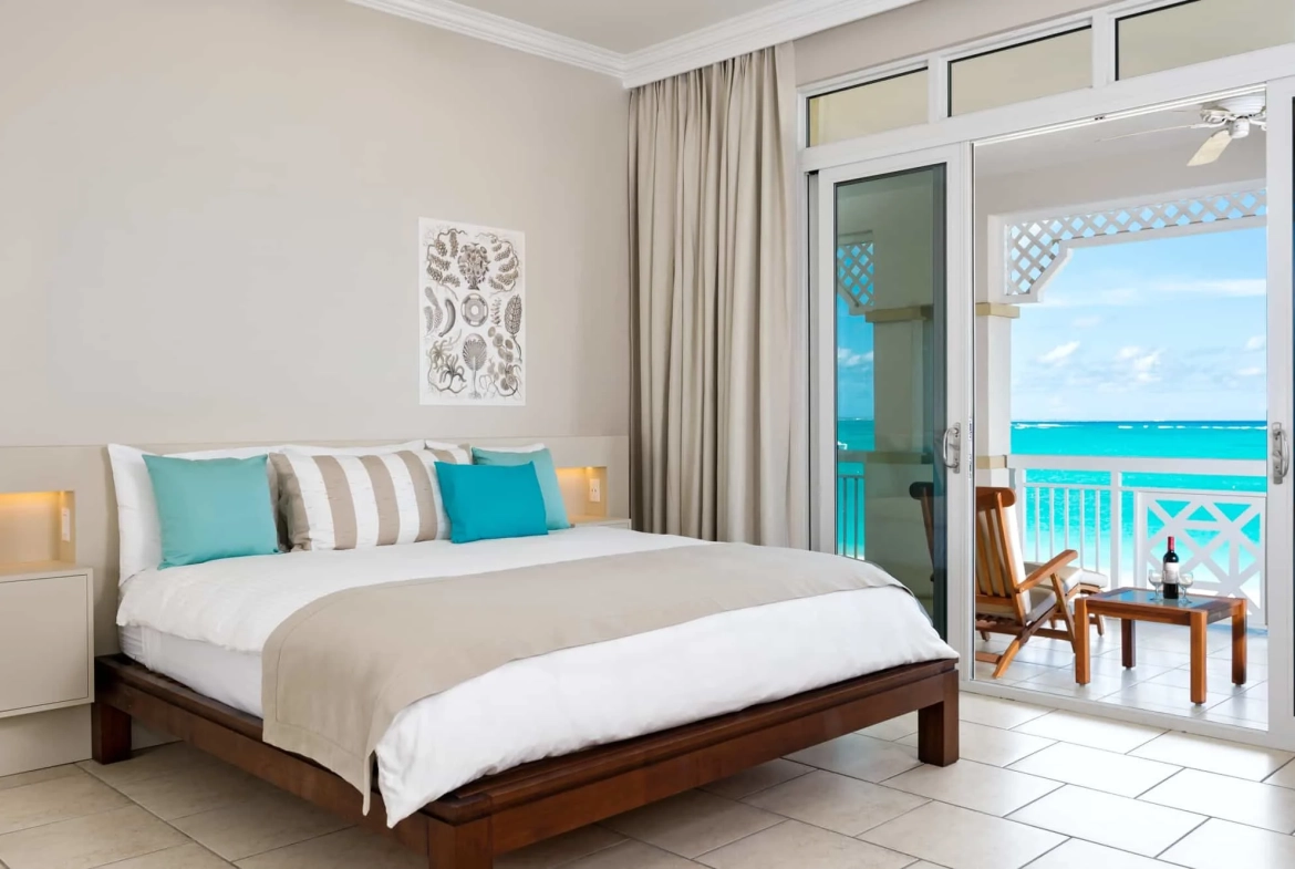 bed with balcony