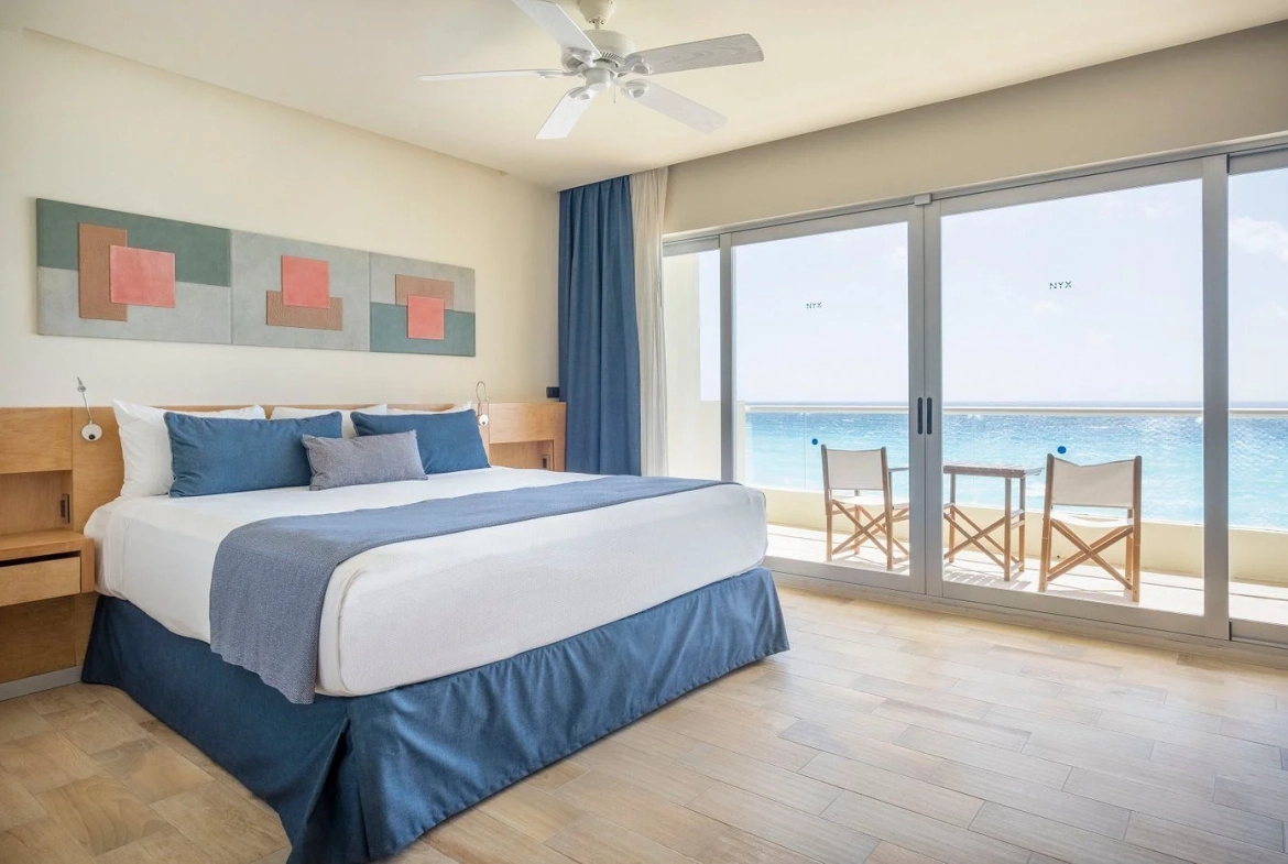 bedroom at NYX Hotel Cancun