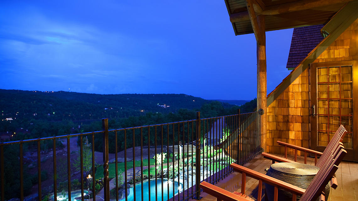 Bluegreen Resorts, Wilderness Club At Big Cedar night balcony view