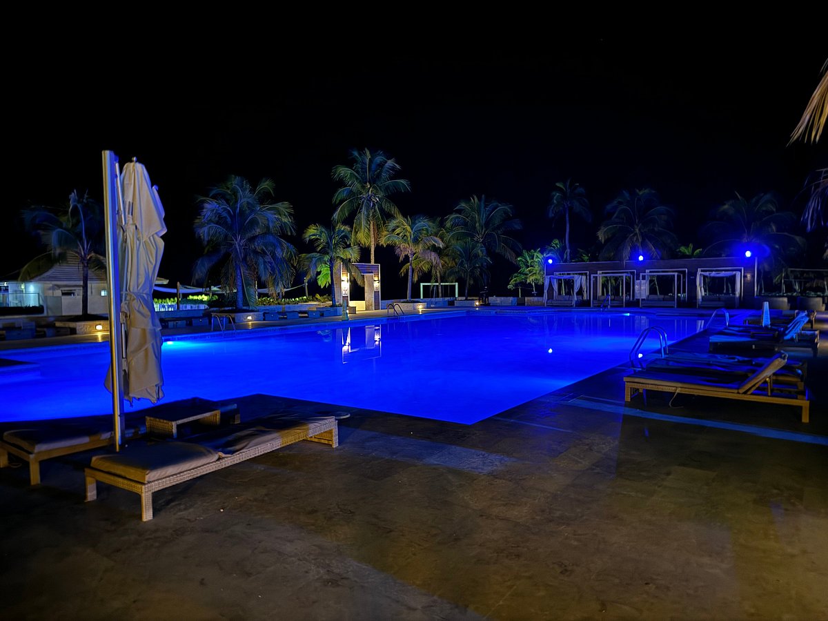 Viva Wyndham Fortuna Beach Pool at Night