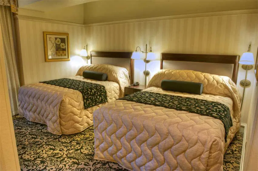 double bed in room