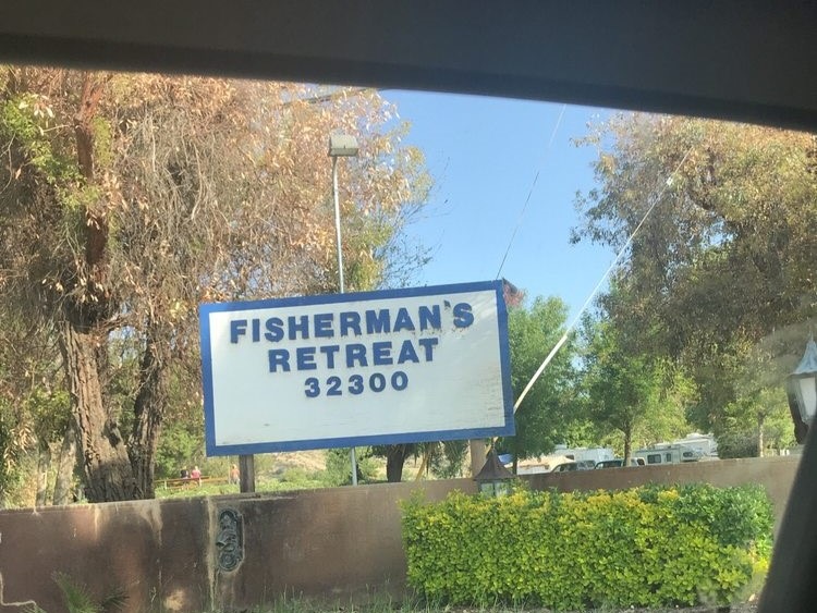 Fisherman’s Retreat, A Halo Resorts Park sign