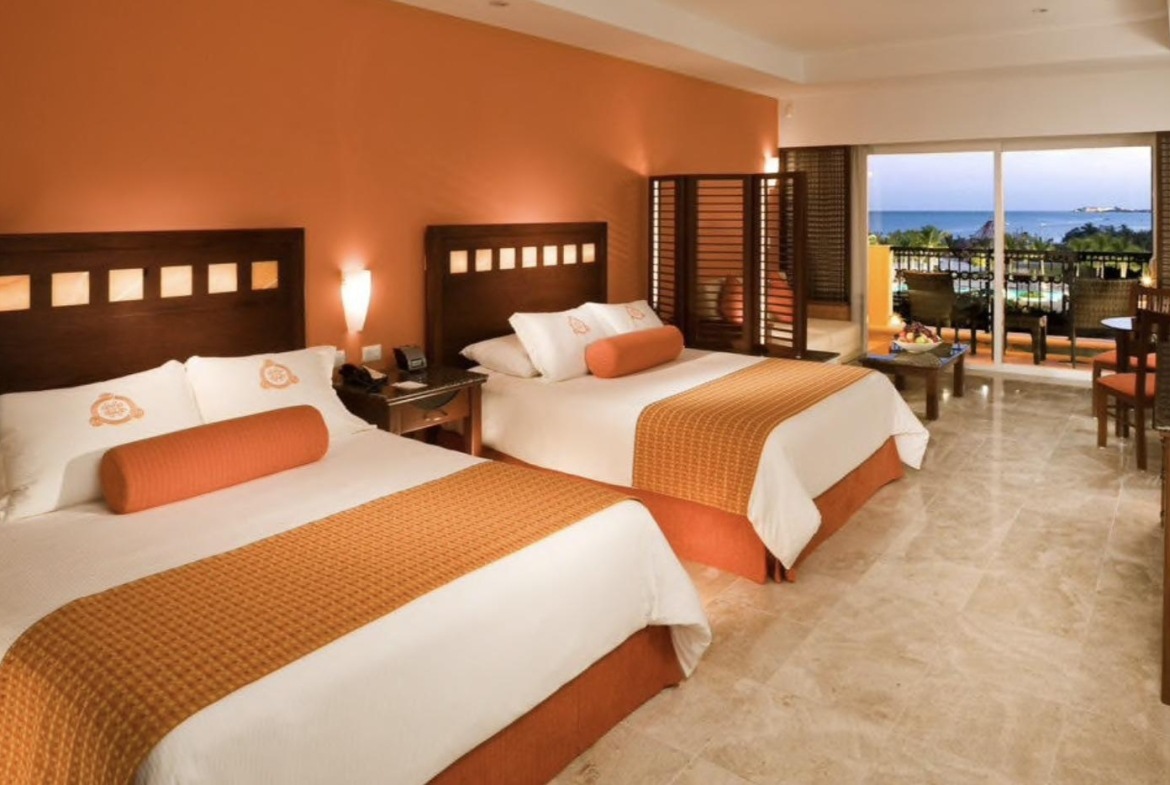 double beds in room