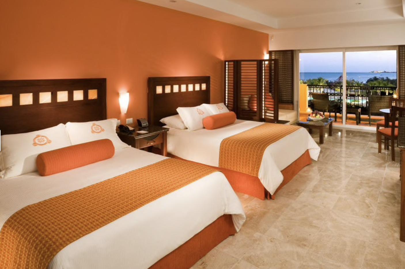 double beds in room