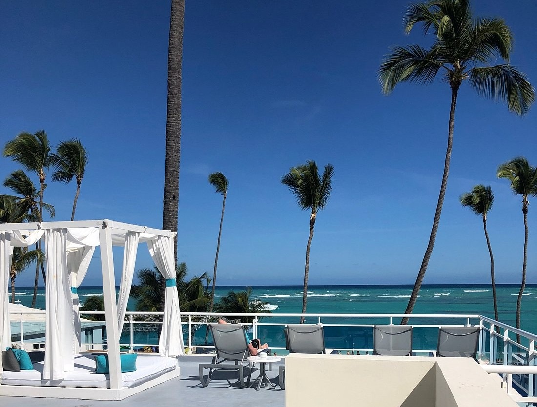 outdoor pool area