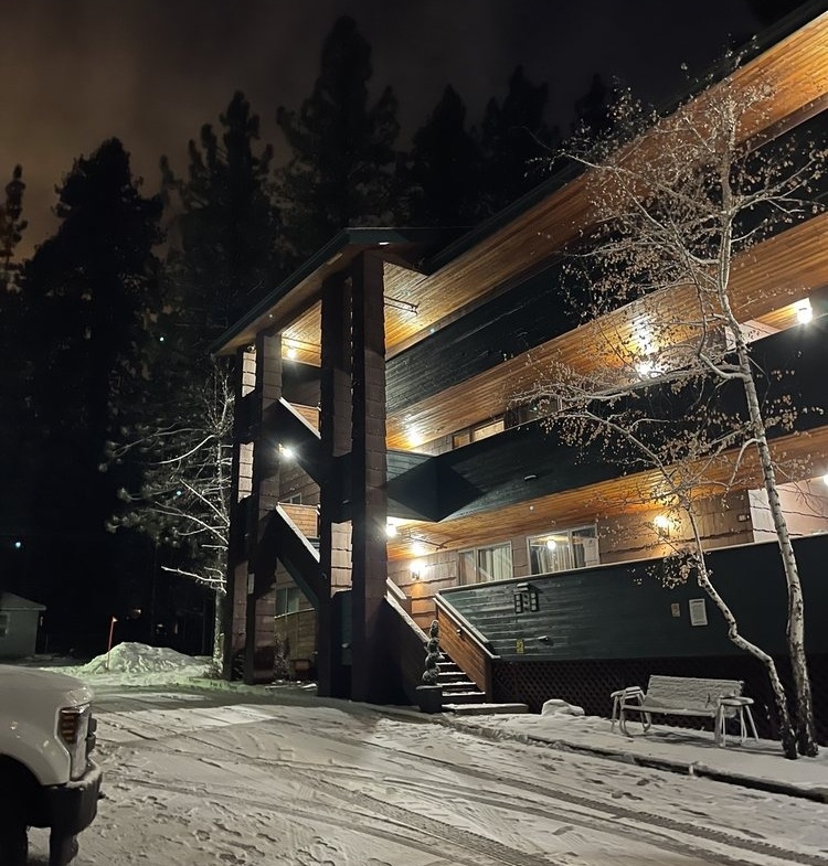 Snow Lake Lodge at Night