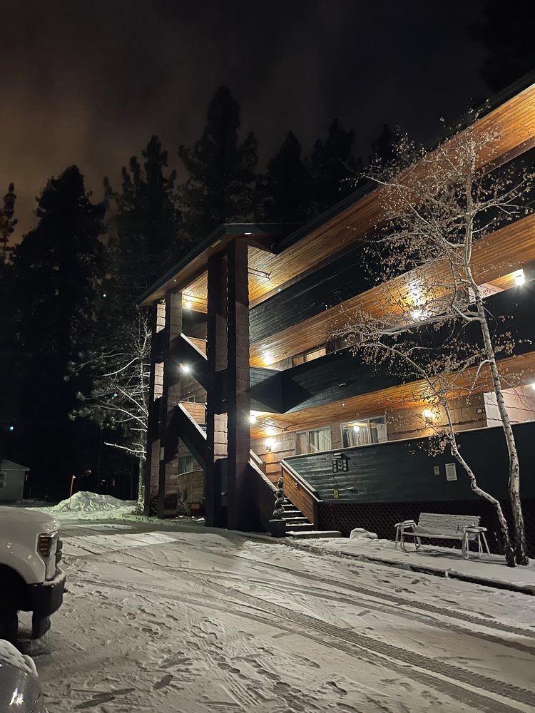 Snow Lake Lodge at Night
