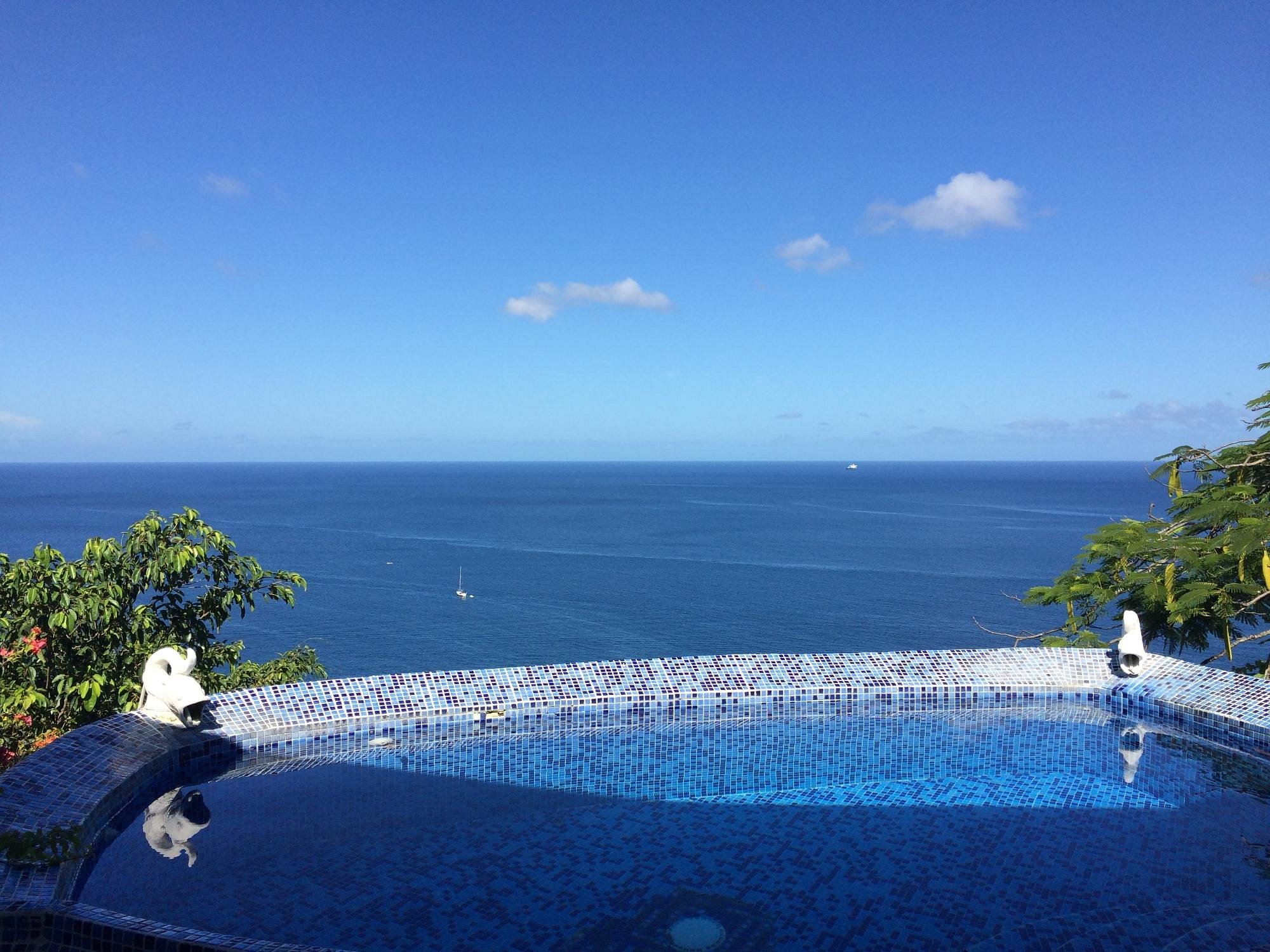 pool with ocean view
