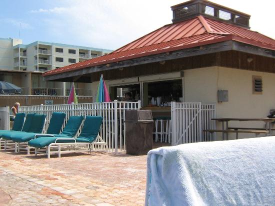 outdoor pool area