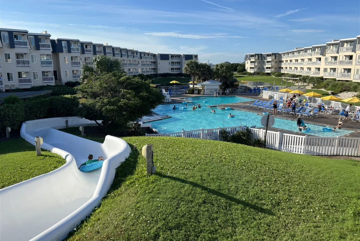 pool and slide