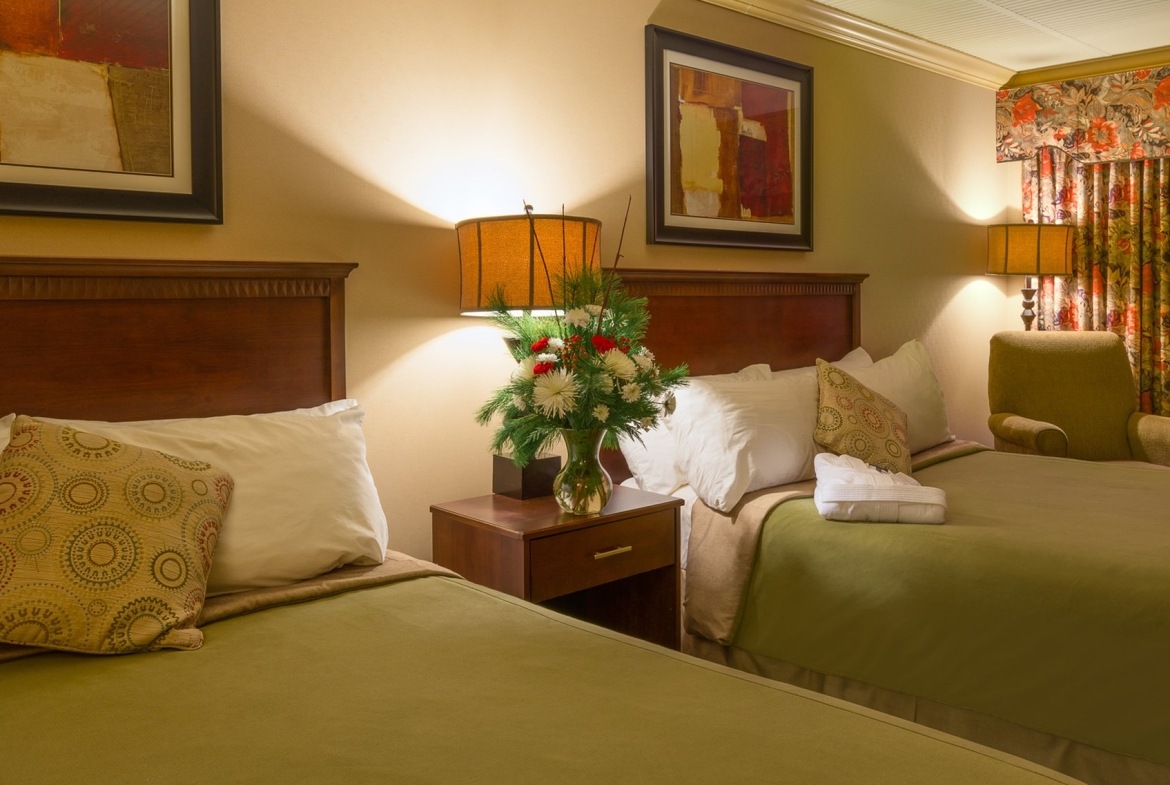 double bed in room
