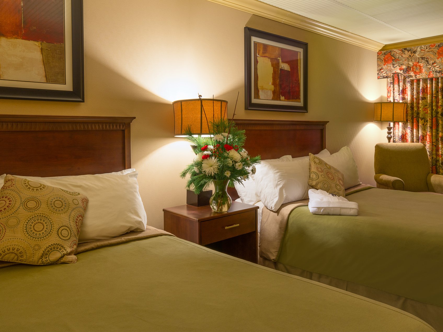 double bed in room