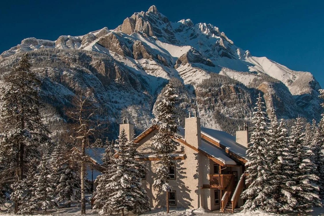 snowy resort