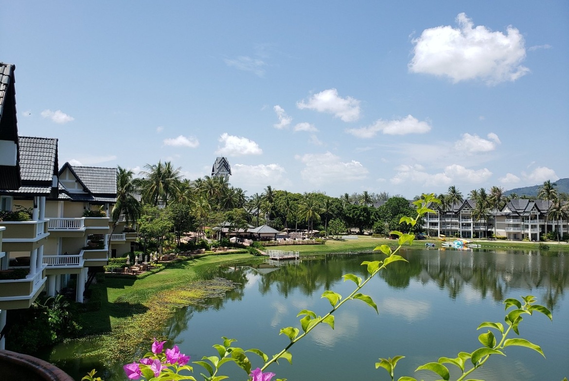 View of lagoon from resort