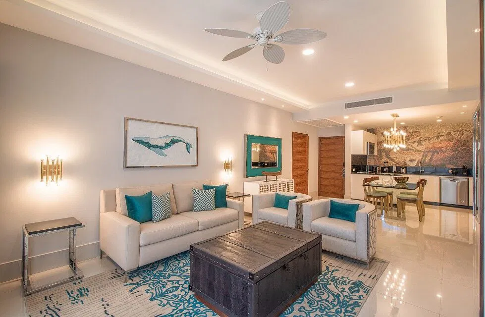 Garza Blanca Los Cabos living2