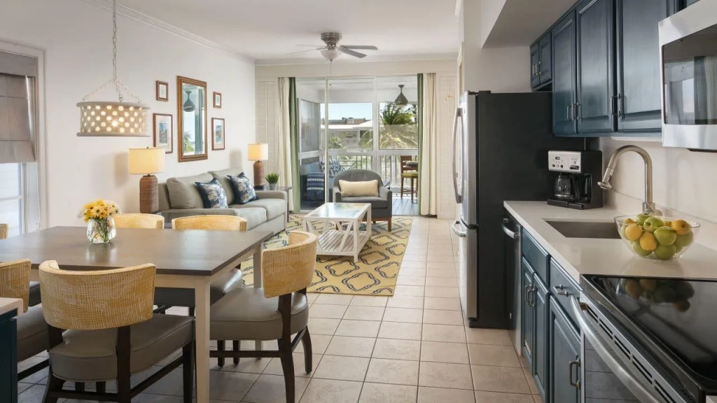 Suite Living Room and Kitchen at Hyatt Beach House Key West