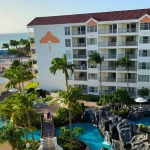 Wondering how does Marriott timeshare work? Explore Marriott's Aruba Ocean Club and its large winding pool.