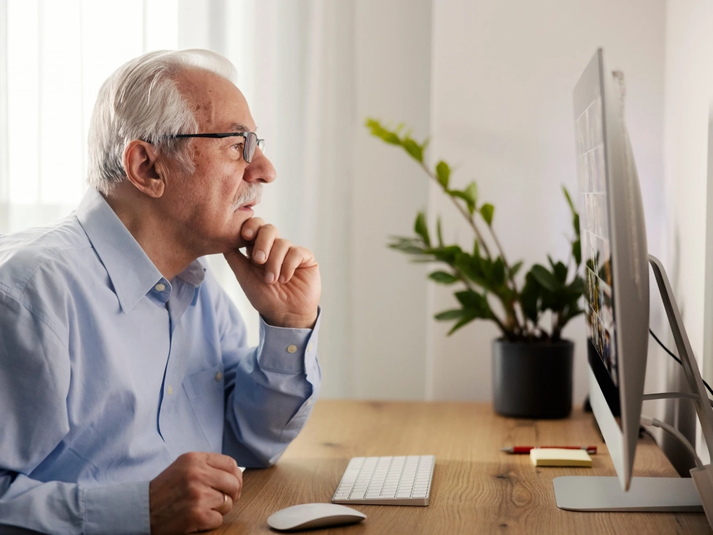 Person Reading on Computer about How Timeshare Points Work