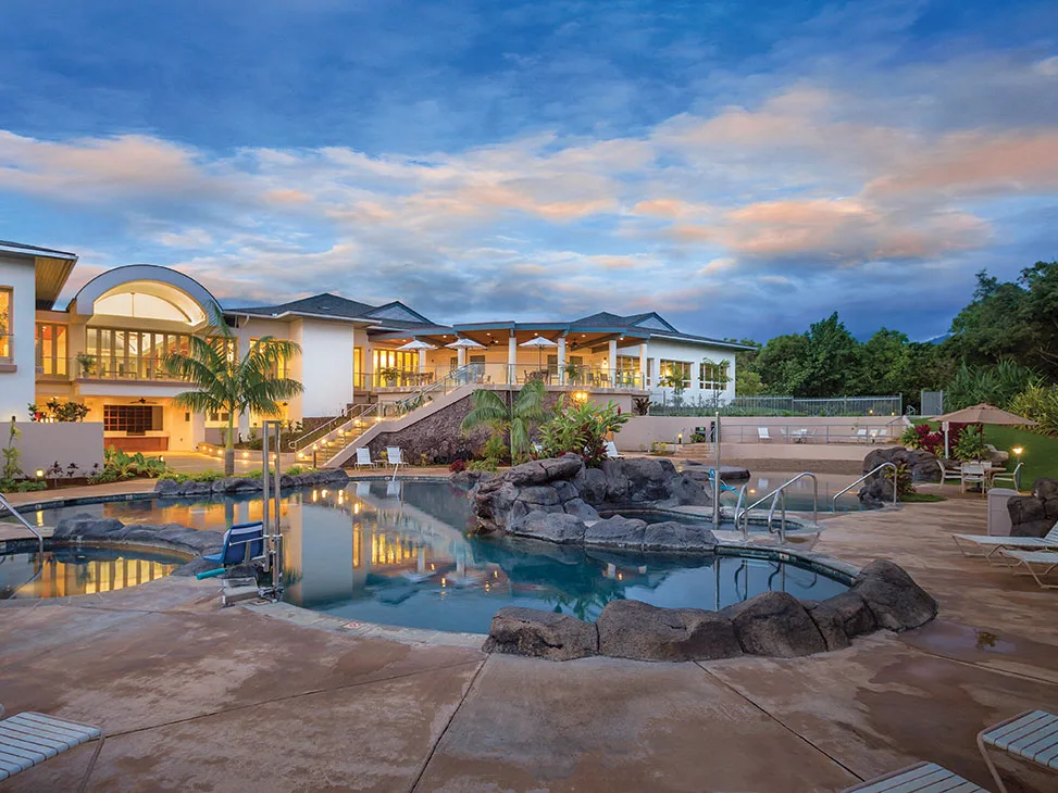 Wyndham resort pool at dusk, ideal for owners wondering how much can I sell my Wyndham timeshare for.